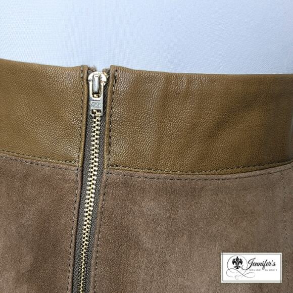 H & M BRAND NEW Genuine Suede Flap Pocket Mini Skirt Size 12 - Picture 7 of 11